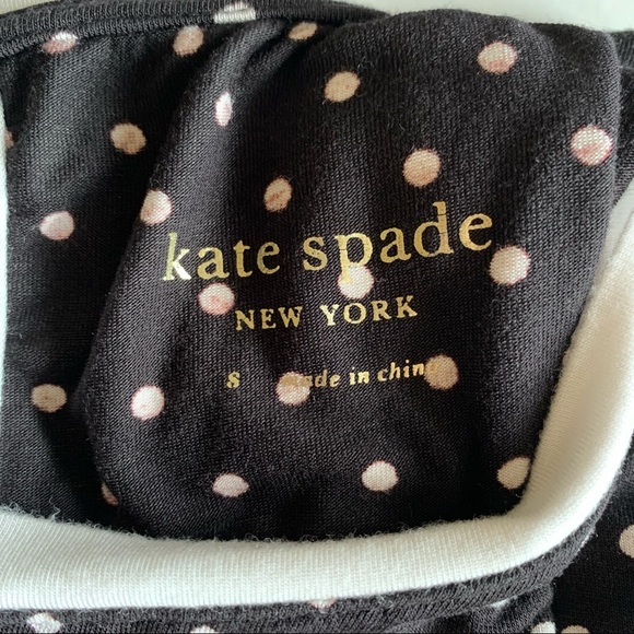 Kate Spade Black w/White Polka Dots Flounced Tank Top - Picture 8 of 8